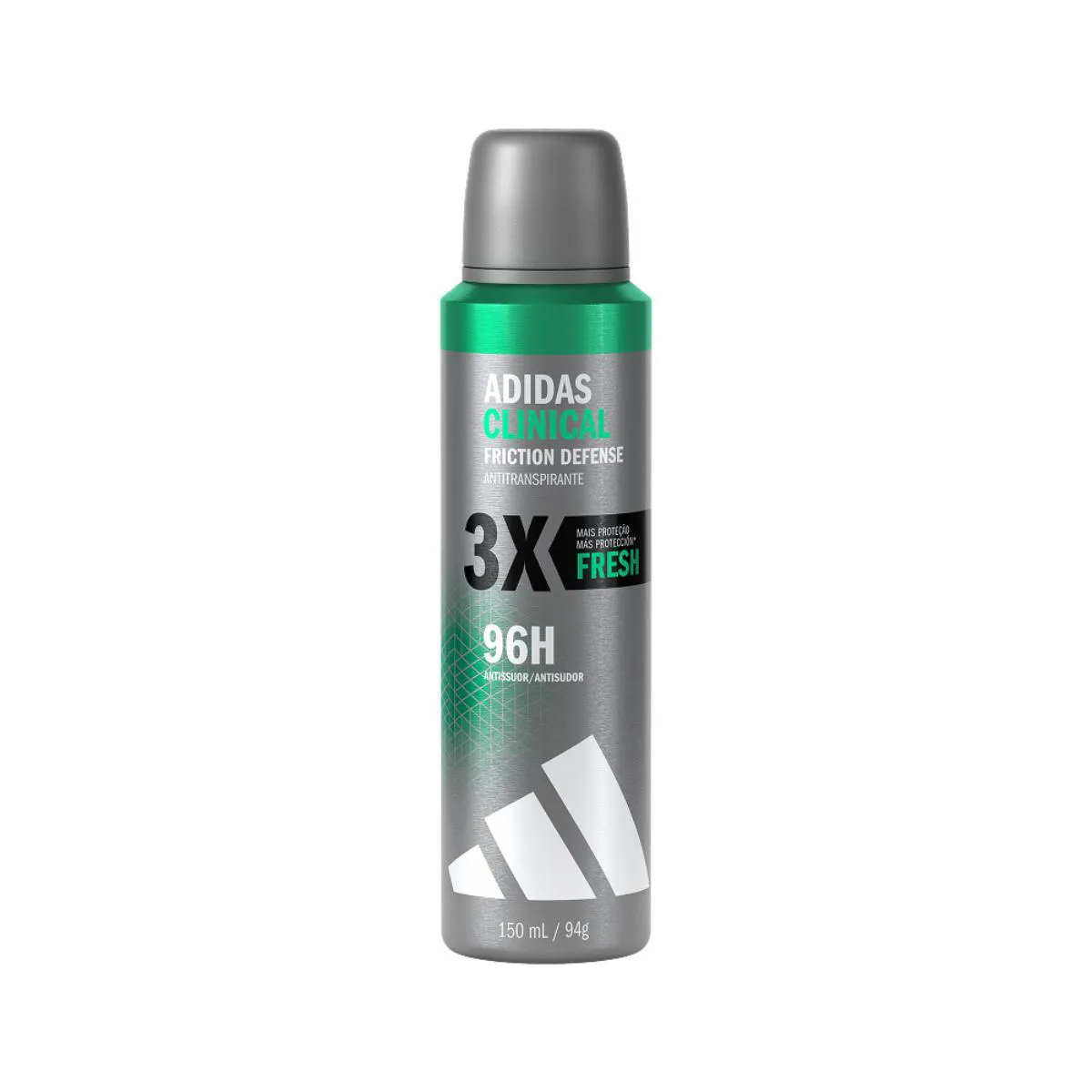 Desodorante Antitranspirante Aerossol Adidas Clinical Friction Defense Fresh Masculino 96h 150ml