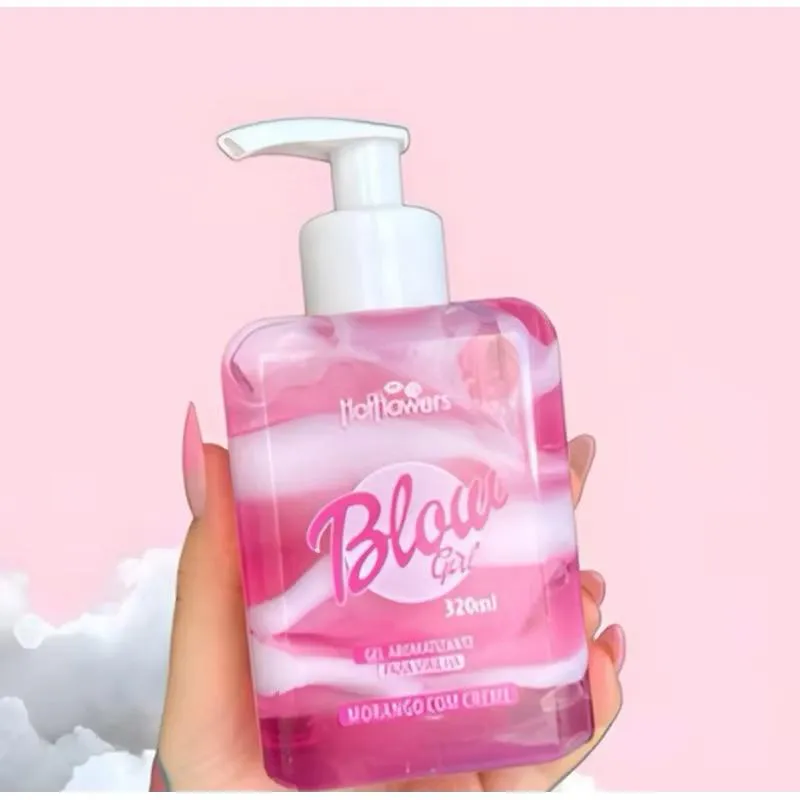 BLOW GIRL-MIX DE GEL E CREME BEIJáVEL COM AROMA IRRESISTíVEL DE MORANGO COM CREME 320 GR
