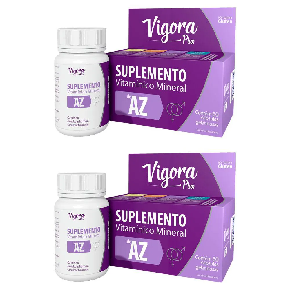 KIT 2 SUPLEMENTO VIGORA PLUS DE A-Z 60CPR - PRATI