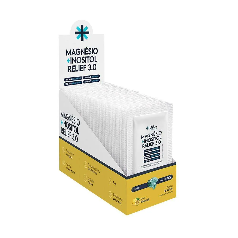 MAGNESIO INOSITOL SACHê RELIEF 3.0 TRUE SOURCE MARACUJA 7G