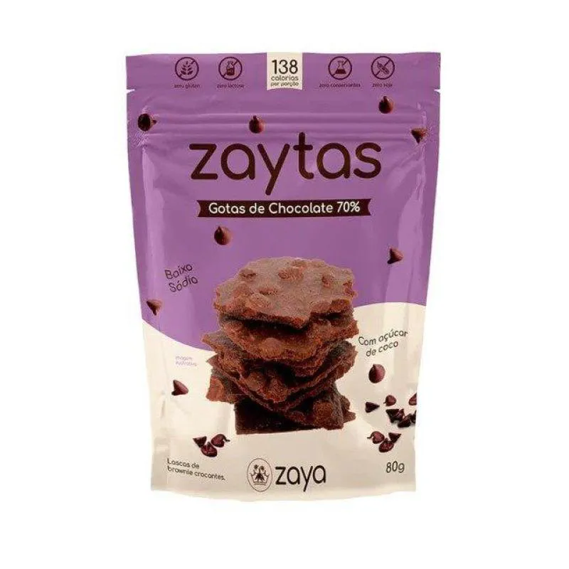 ZAYTAS GOTAS DE CHOCOLATE 70% 80G