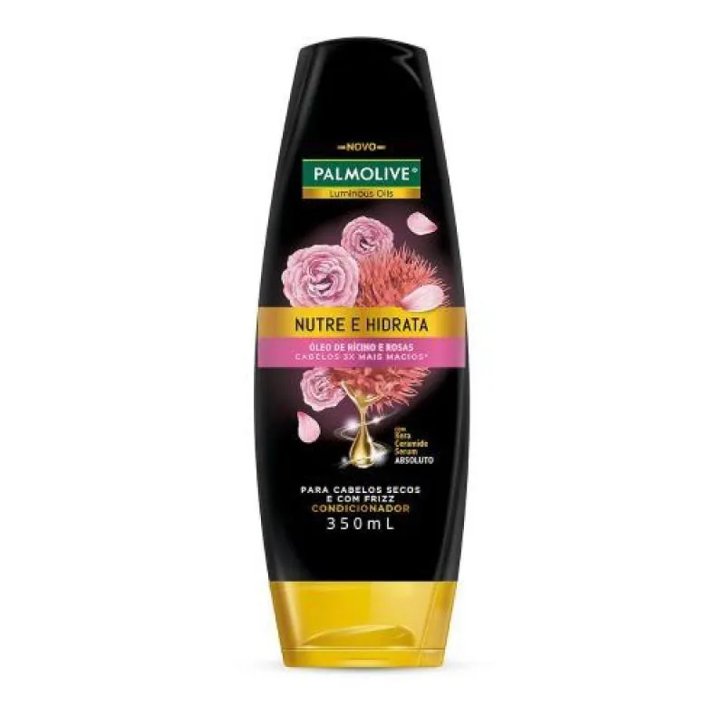 CONDICINADOR PALMOLIVE ÓLEO RíCINO E ÓLEO DE ROSAS 350ML