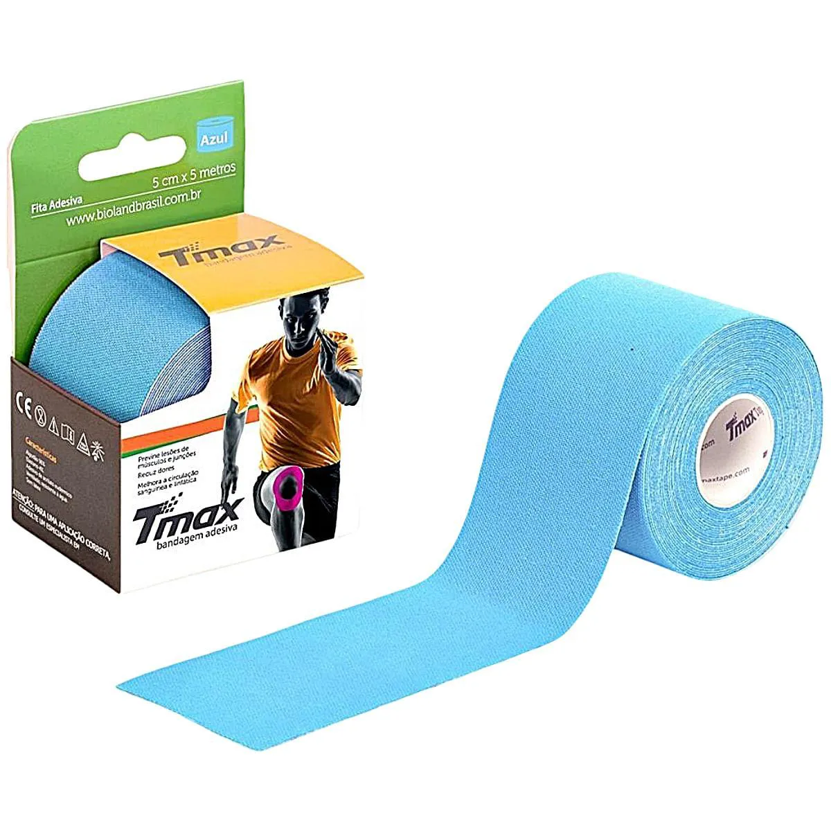 BANDAGEM ELáSTICA KINESIO TMAX AZUL 5CMX5M - UNIDADE