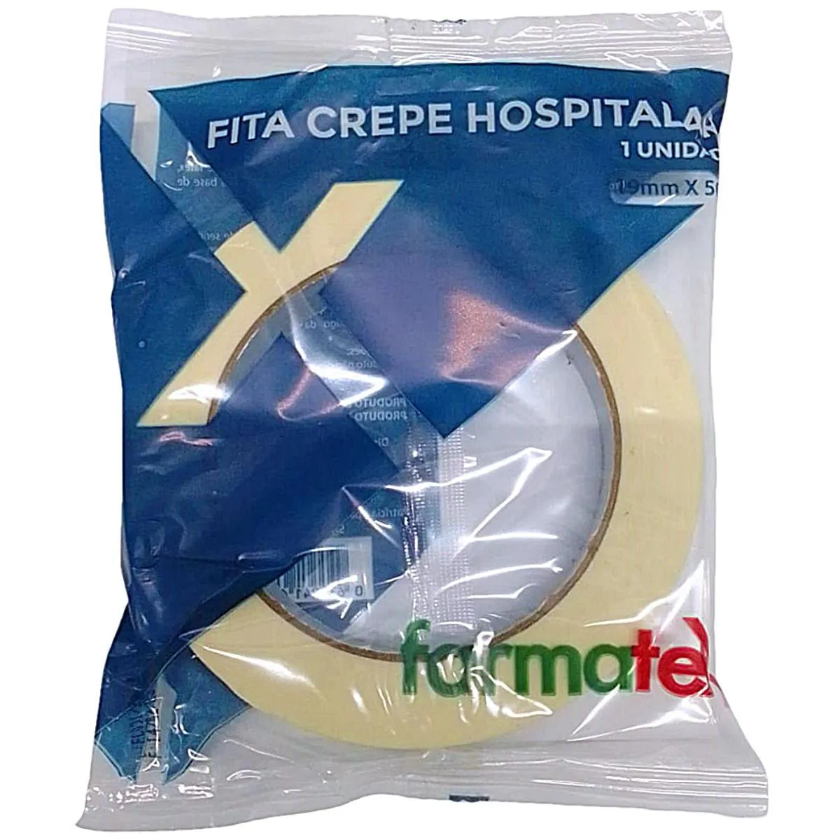 FITA CREPE ADESIVA HOSPITALAR FARMATEX 19MMX50M - UNIDADE