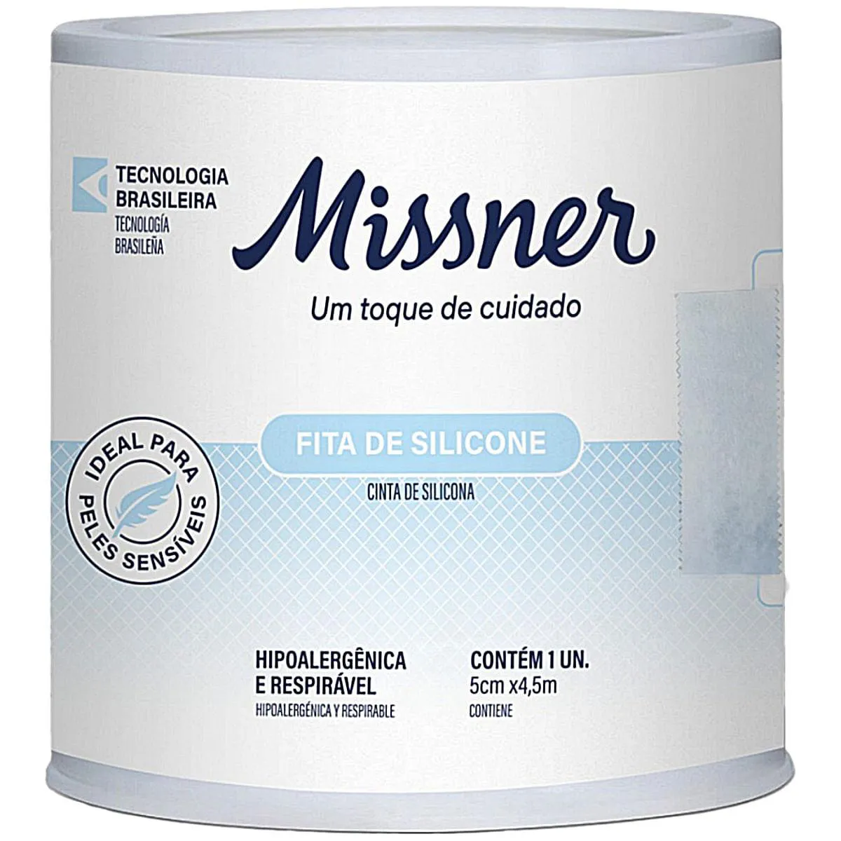 FITA DE SILICONE MISSNER HIPOALéRGICA 5CMX4.5M - UNIDADE