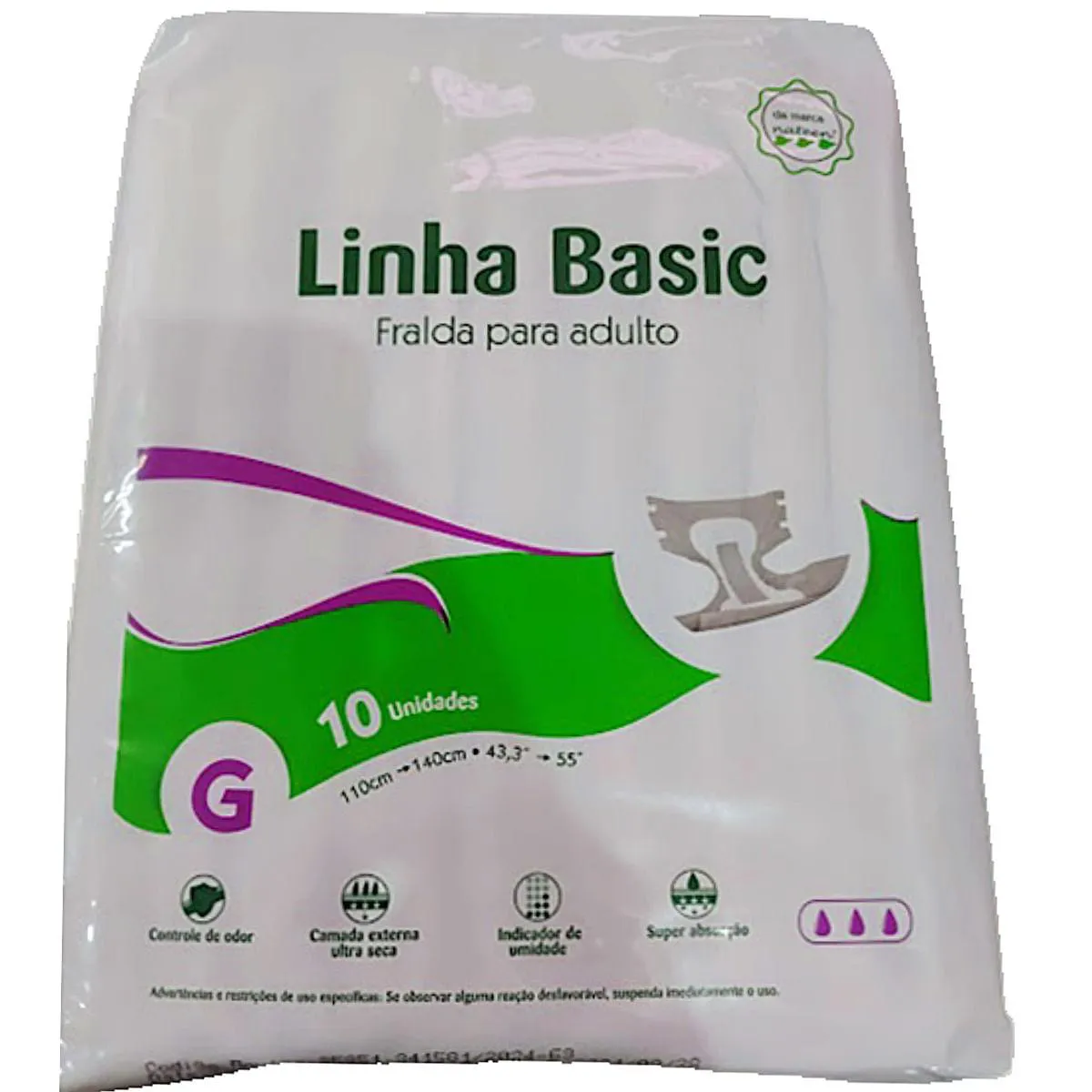 FRALDA SLIP ADULTO NATEEN BASIC G 10 UNIDADES
