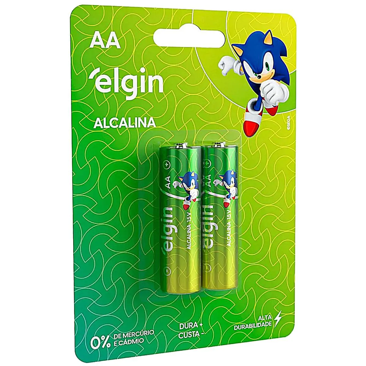 PILHA ALCALINA ELGIN AA BLISTER COM 2 PILHAS