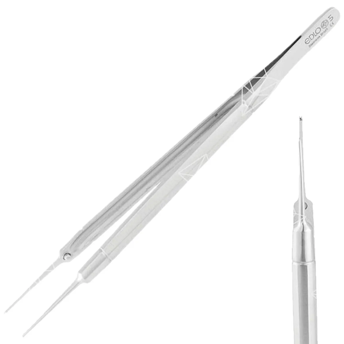 PINçA MICRO DISSECçãO EDLO RETA DENTE CANETA 15.5CM -UNIDADE