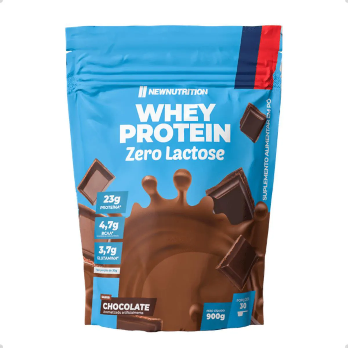 100% WHEY PROTEIN ZERO LACTOSE 900G NATURAL NEW NUTRITION Chocolate