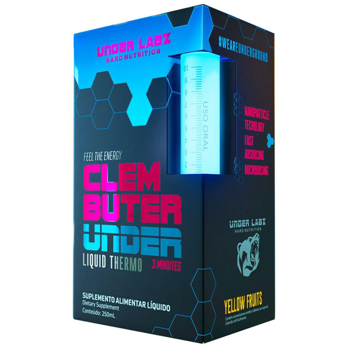 CLEMBUTER UNDER TERMOGêNICO LIQUIDO 250ML - UNDER LABZ Frutas Amarelas