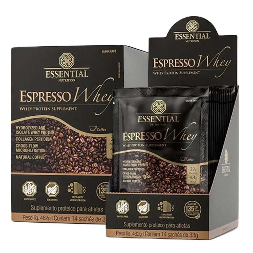 EXPRESSO WHEY 14 SACHêS DE 33G (462G) - ESSENTIAL NUTRITION Natural