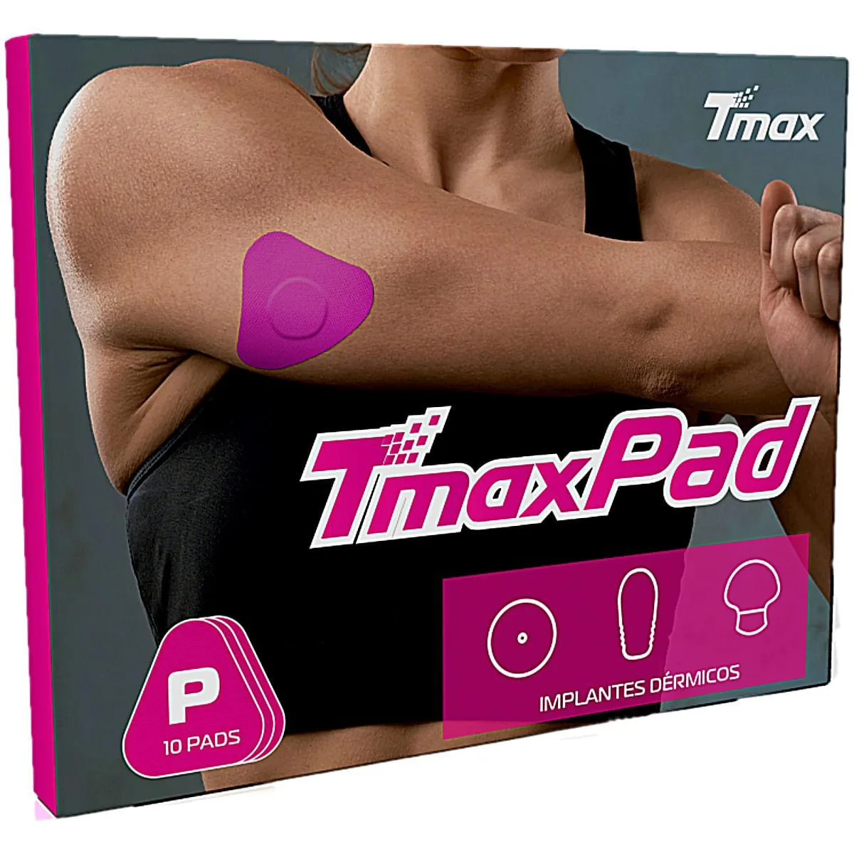 TMAX PAD ROSA BANDAGEM PARA IMPLANTES DéRMICOS 10 UNIDADES