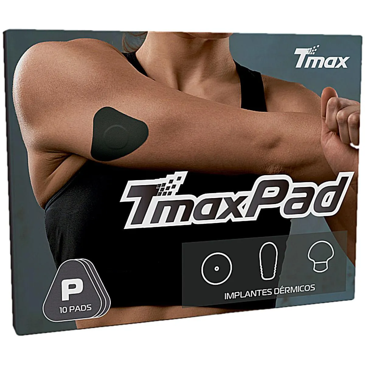 TMAX PAD PRETA BANDAGEM PARA IMPLANTES DéRMICOS 10 UNIDADES