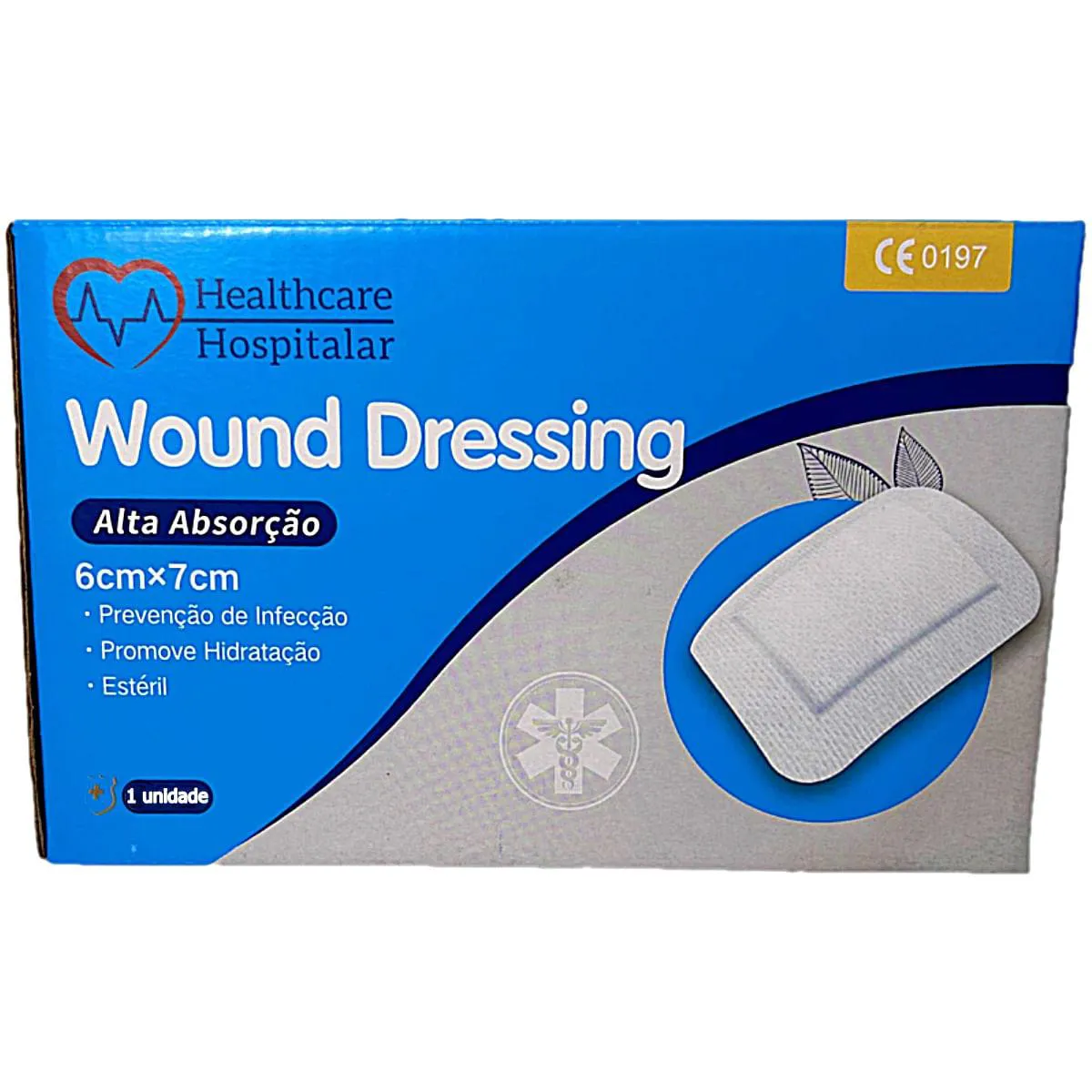 CURATIVO ABSORVENTE WOUND DRESSING HEALTHCARE 06X07CM - UNIDADE
