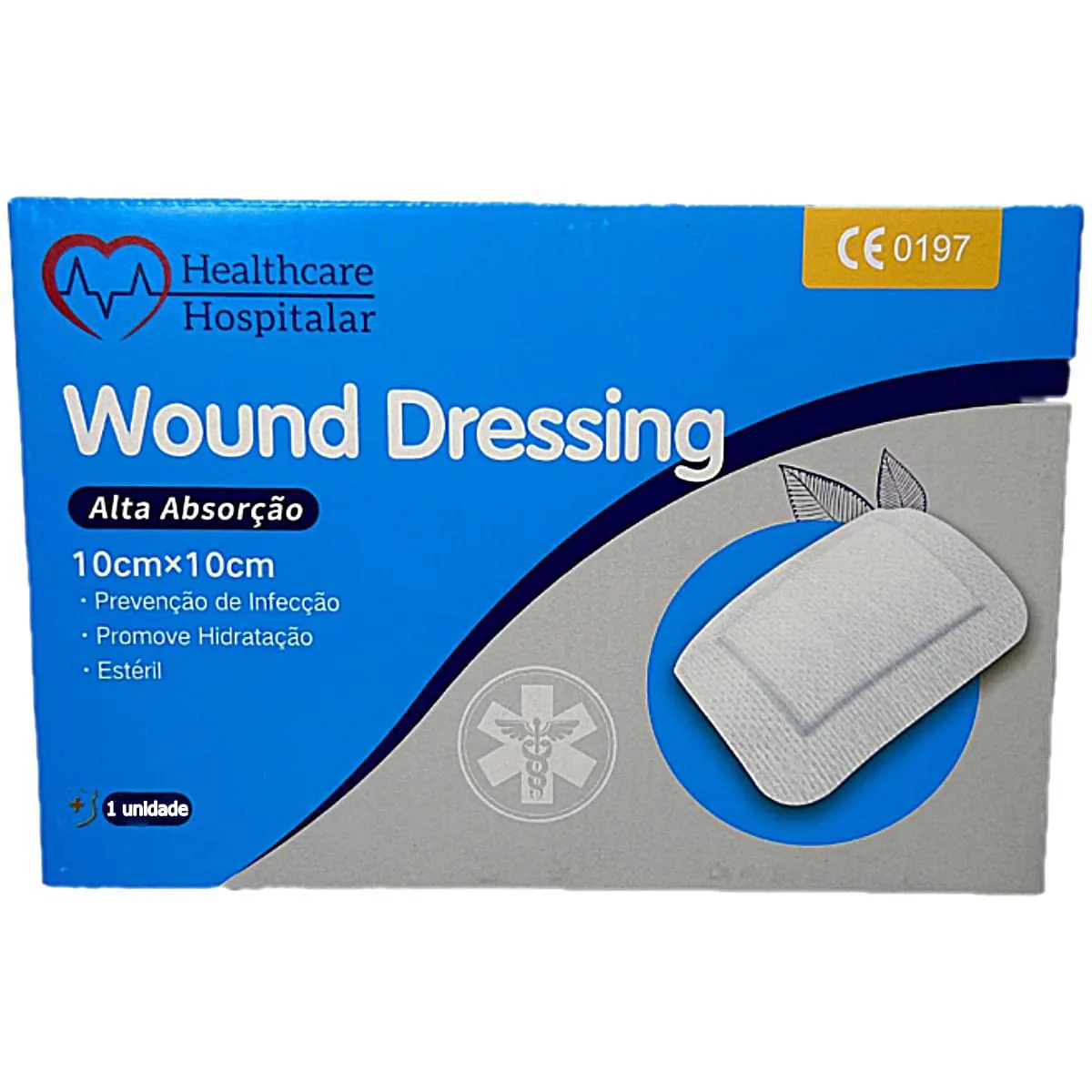 CURATIVO ABSORVENTE WOUND DRESSING HEALTHCARE 10X10CM - UNIDADE