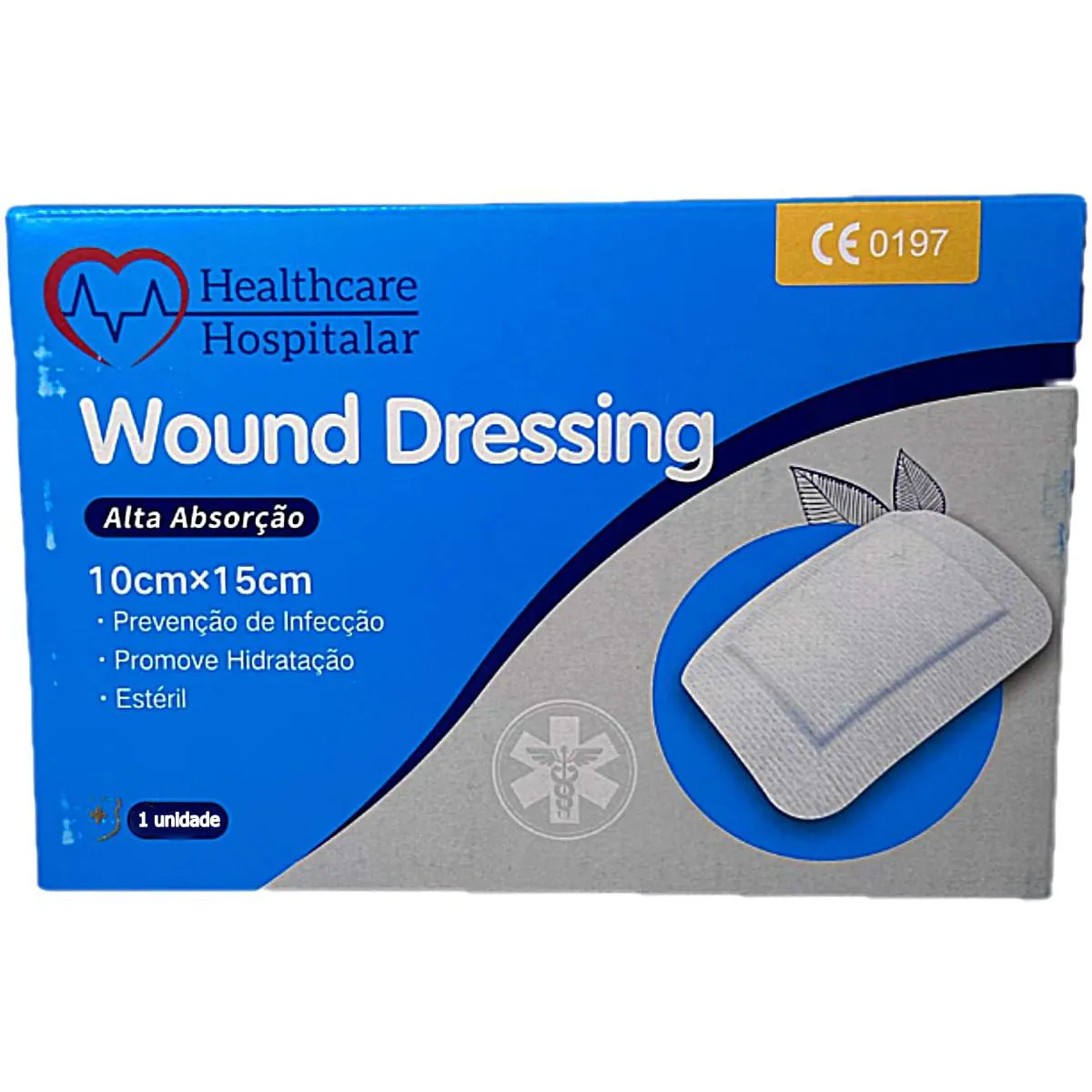 CURATIVO ABSORVENTE WOUND DRESSING HEALTHCARE 10X15CM - UNIDADE