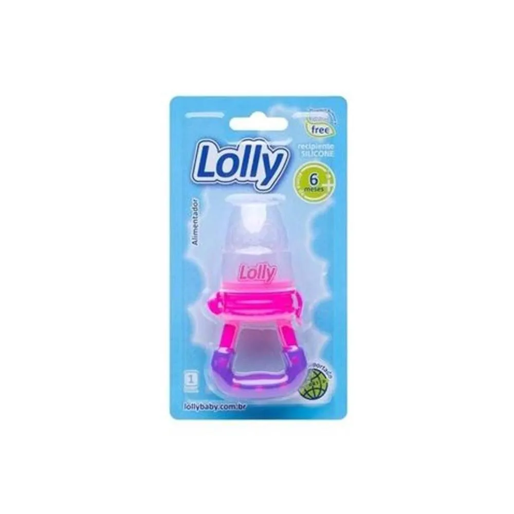 ALIMENTADOR INFANTIL LOLLY ROSA COM 1 UNIDADE