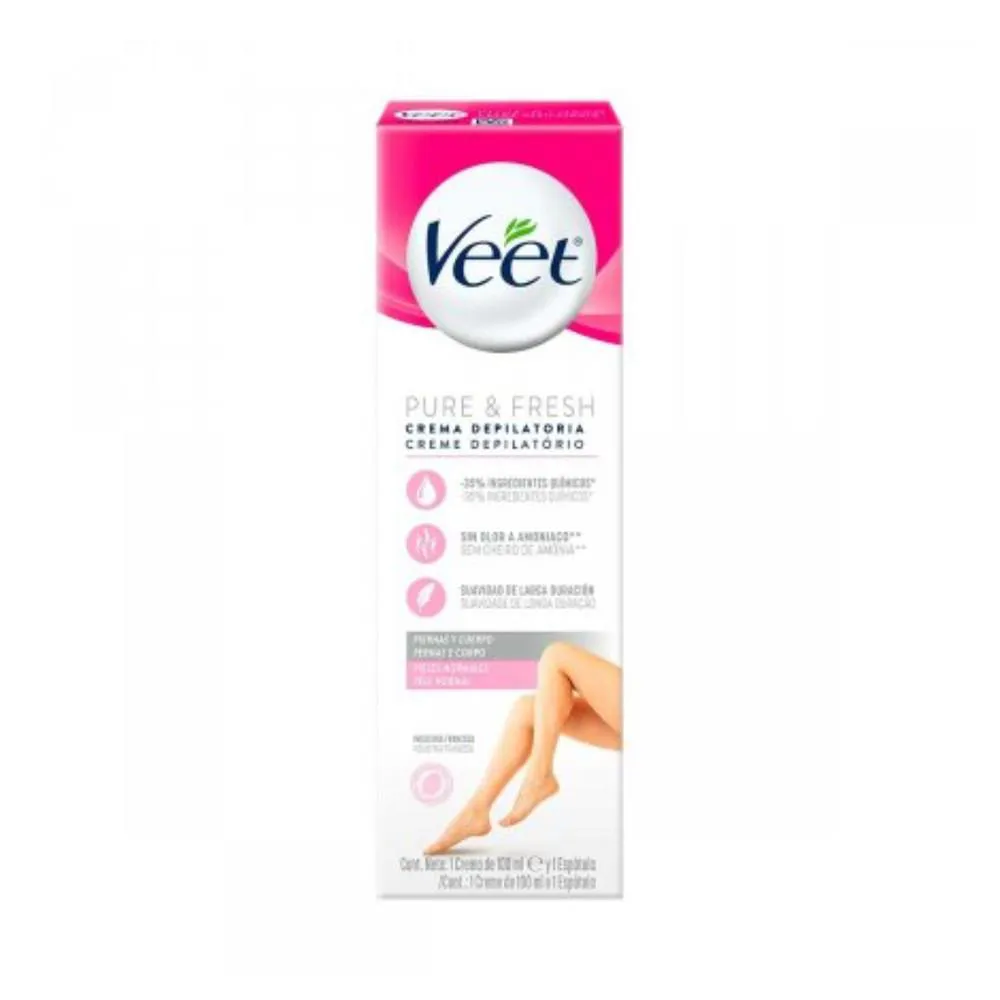 CREME DEPILATóRIO VEET PURE  FRESH PELE NORMAL 100ML