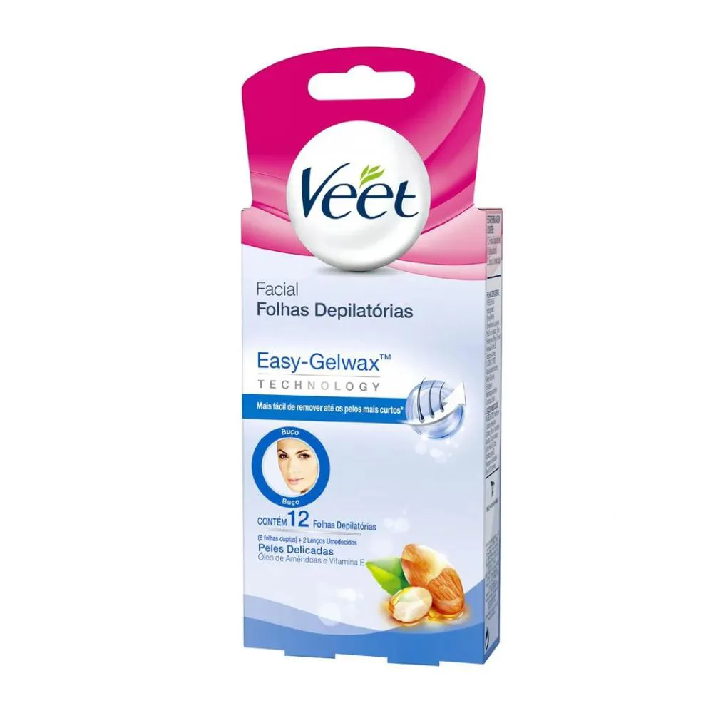 DEPIL VEET FOLHAS FACIAL PELE DELICADA