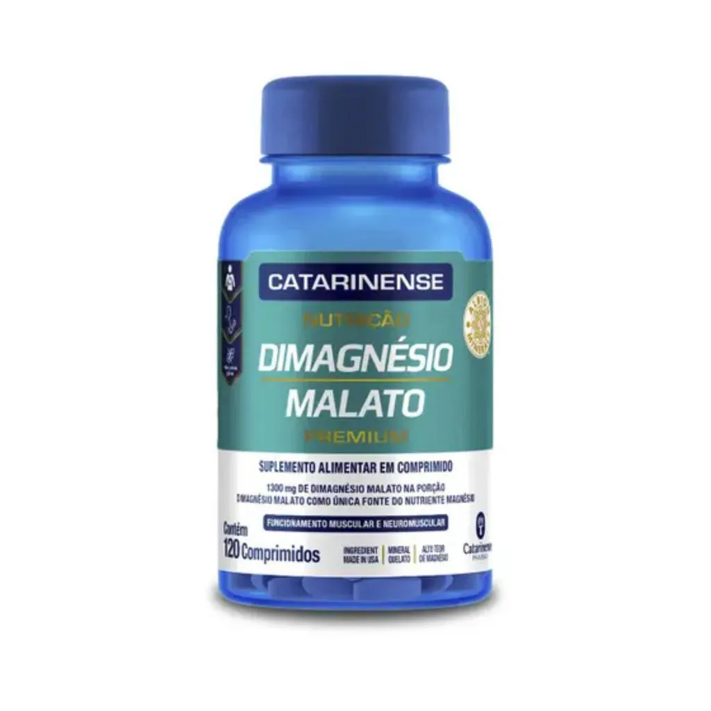 DIMAGNESIO MALATO PREMIUM 120 CPR - CATARINENSE PHARMA