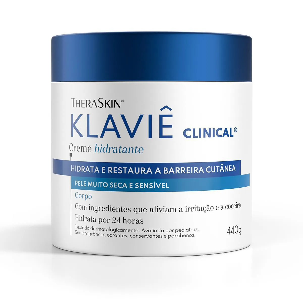 Creme Hidratante Corporal TheraSkin Klaviê Clinical Pele Seca e Sensível 440g