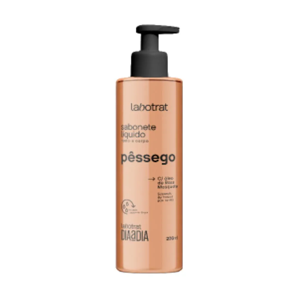 LABOTRAT SABONETE LíQUIDO ROSTO E CORPO PêSSEGO 190ML