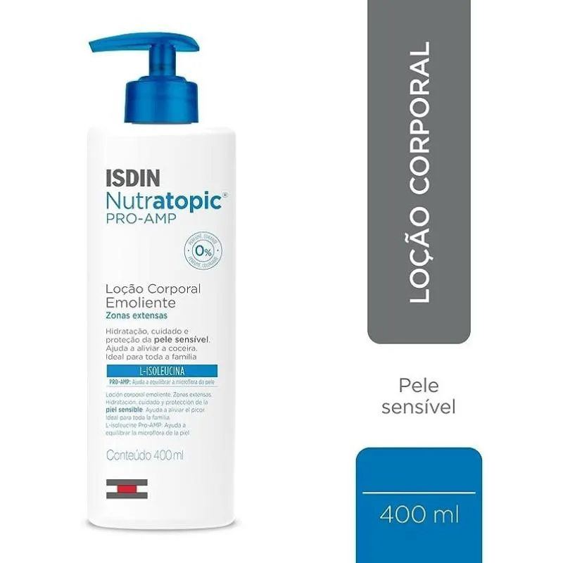 LOçãO EMOLIENTE ISDIN NUTRATOPIC PRO-AMP 400ML
