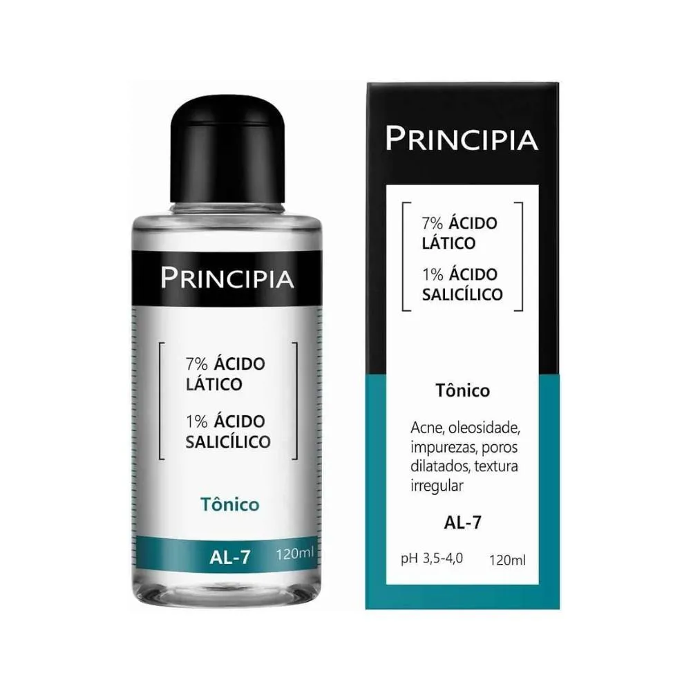 PRINCIPIA TôNICO AL-7 – 7% ÁCIDO LáTICO + 1% ÁCIDO SALICíLICO (120ML)