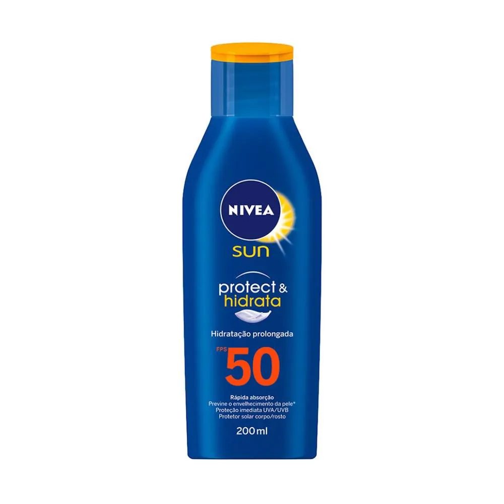 PROTETOR SOLAR CORPORAL NIVEA SUN PROTECT  HIDRATA FPS50 COM 200ML
