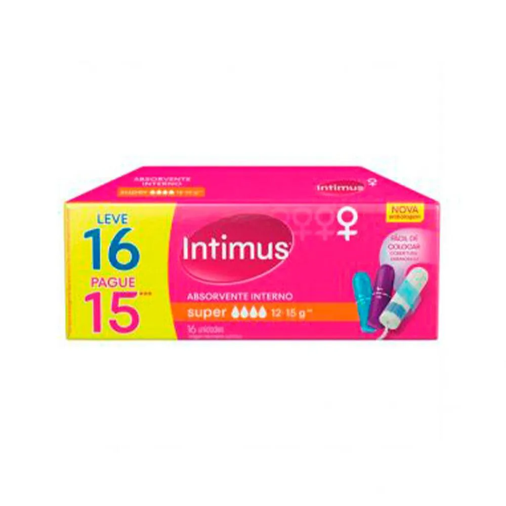 ABSORVENTE INTERNO INTIMUS SUPER COM 16UN