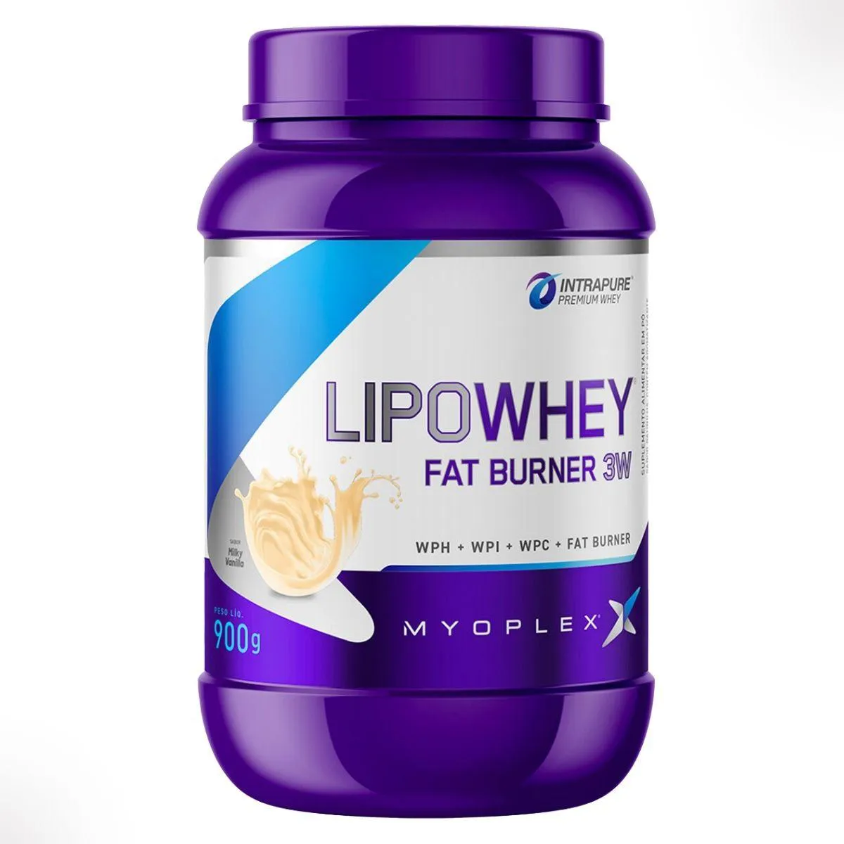 LIPO WHEY PROTEIN FAT BURNER 3W PREMIUM 900G MYOPLEX Baunilha
