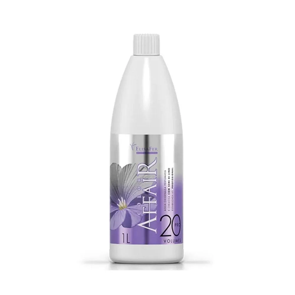 ÁGUA OXIGENADA ELISAFER COLOR AFFAIR 20 VOLUMES 1000ML