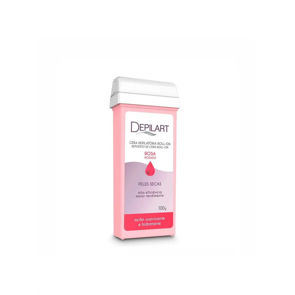 CERA DEPILATóRIA ROLL ON DEPILART ROSA REFIL 100G