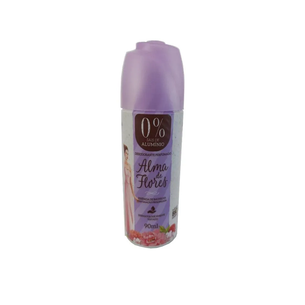 DESODORANTE LíQUIDO ALMA DE FLORES ESSêNCIA BAUNILHA SEM ALUMíNIO 90ML