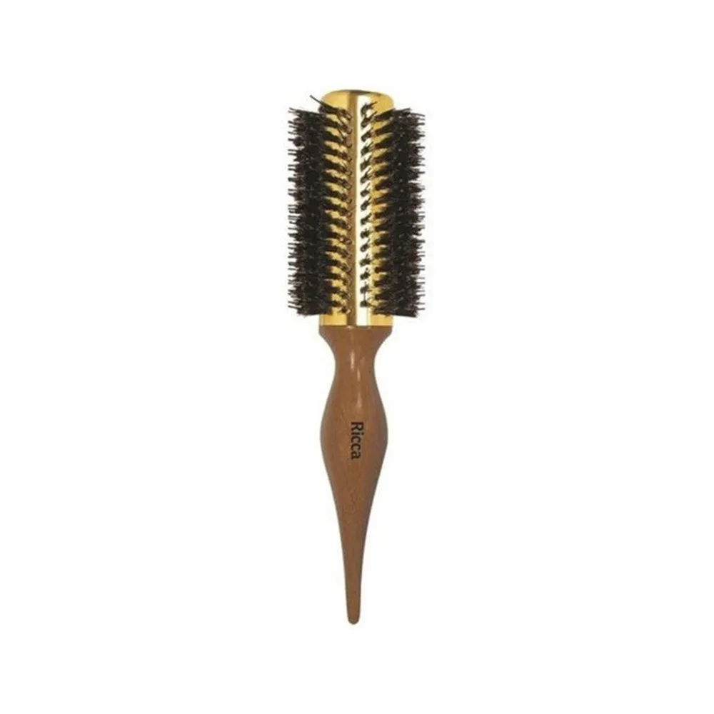 ESCOVA DE CABELO MADEIRA RICCA METAL POINT 36
