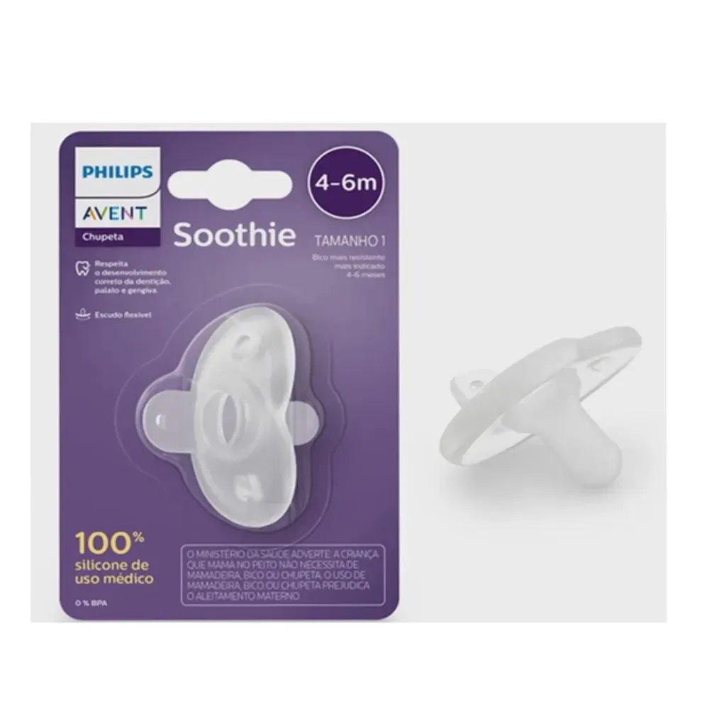 CHUPETA SOOTHIE 4-6MESES 1UND TRANSPARENTE PHILIPS AVENT
