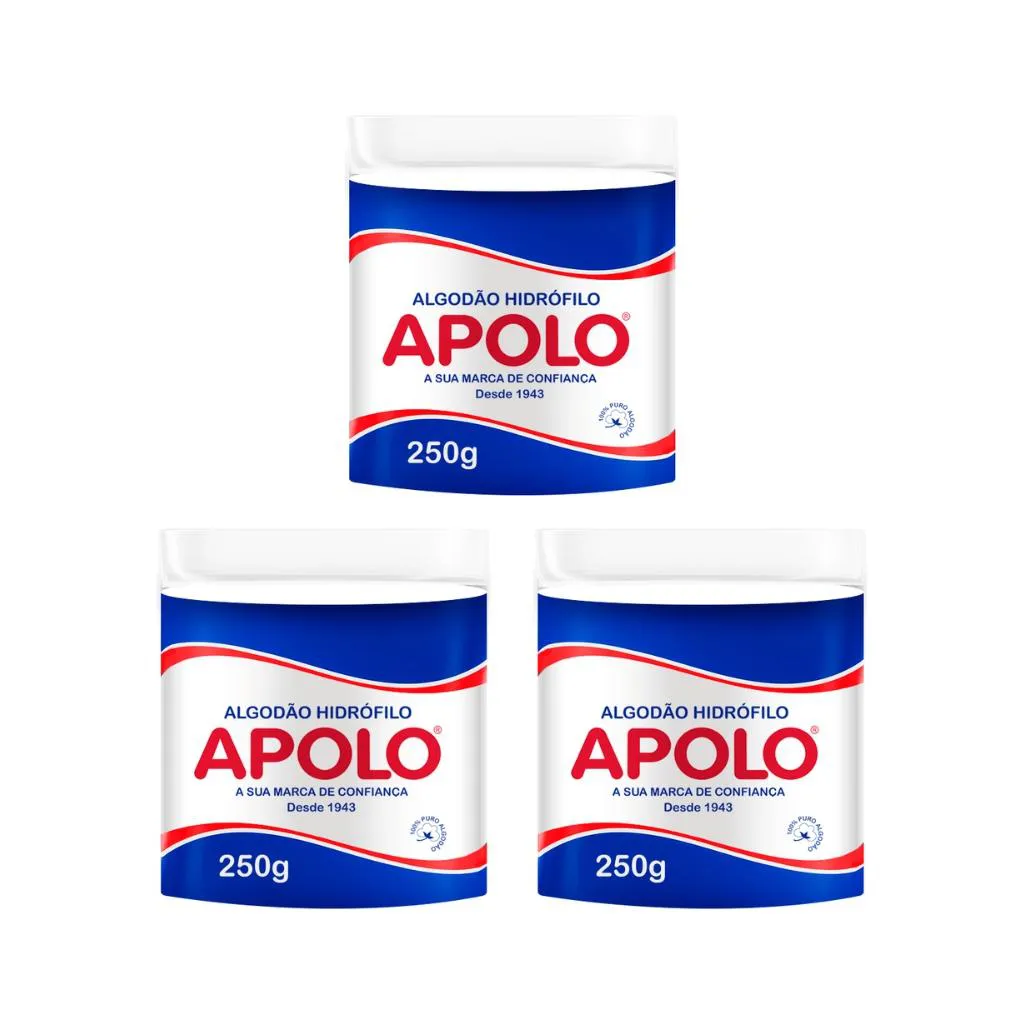 ALGODAO APOLO 250G ROLO - KIT C/ 3UN