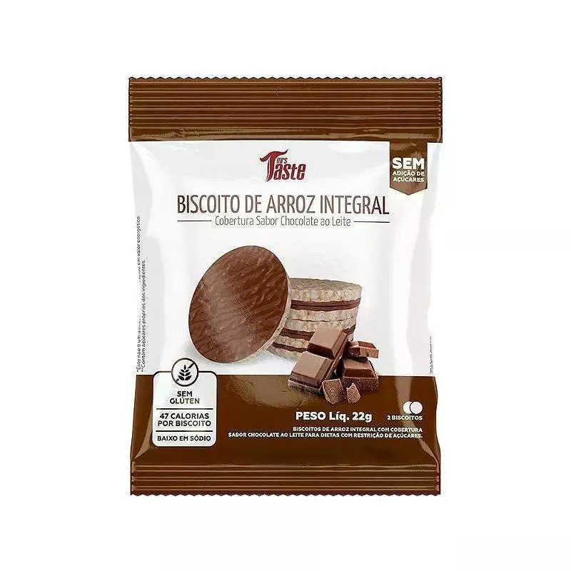 BISCOITO DE ARROZ MRS TASTE CHOCOLATE ZERO 22G