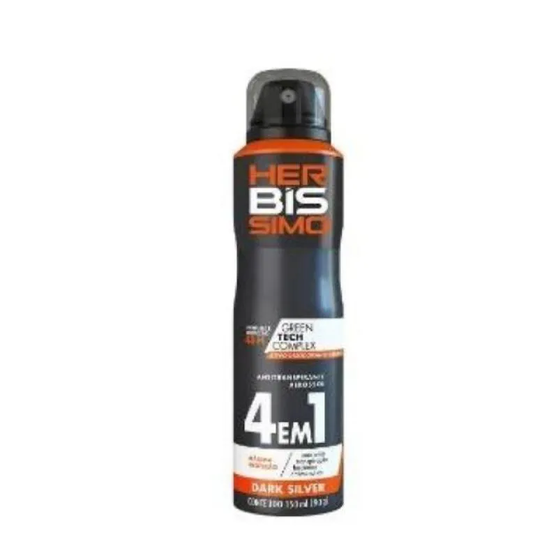 DESODORANTE AEROSOL HERBISSIMO 150ML DARK SILVER