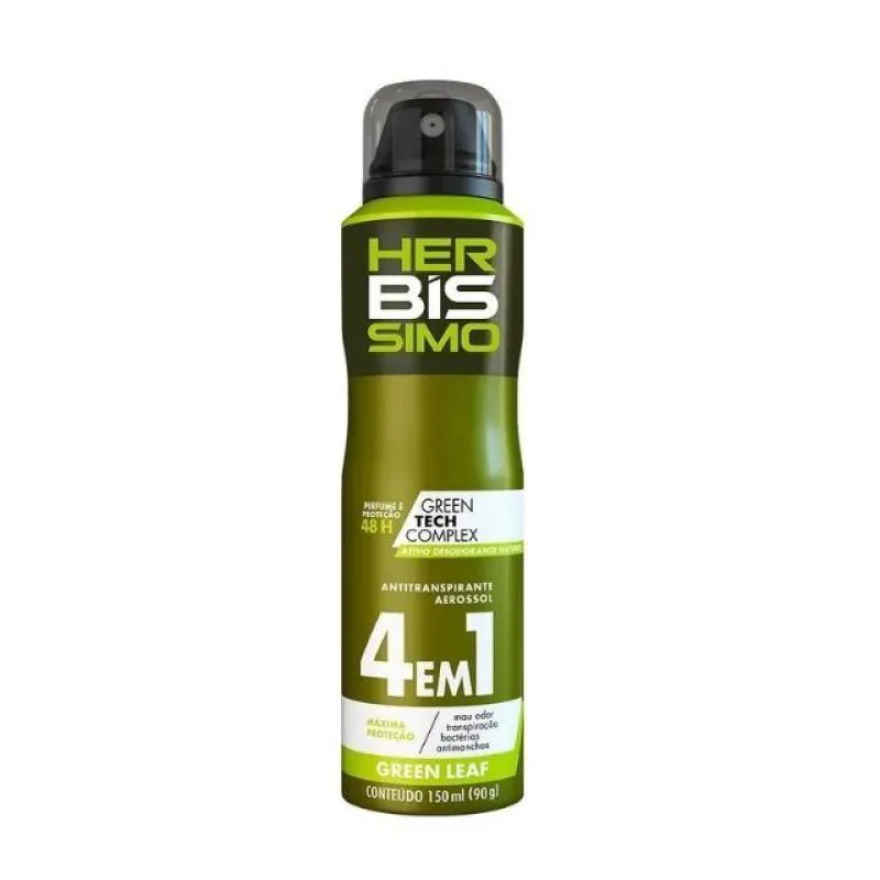 DESODORANTE AEROSOL HERBISSIMO 150ML GREEN LEAF
