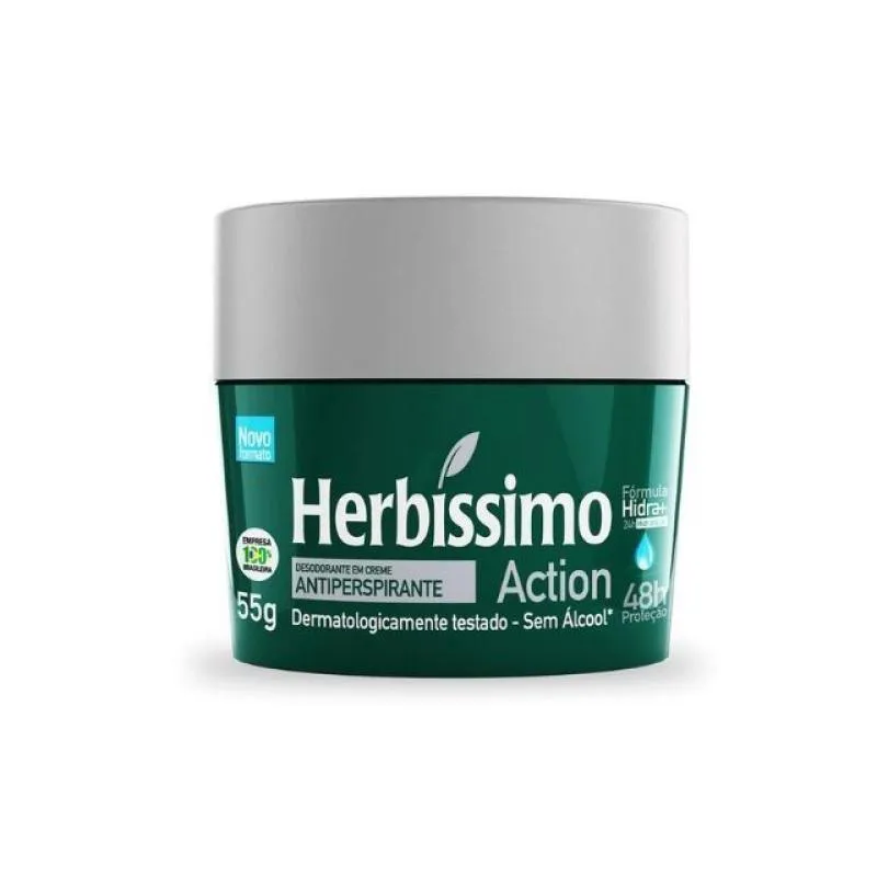 DESODORANTE CREME HERBISSIMO 55G ACTION