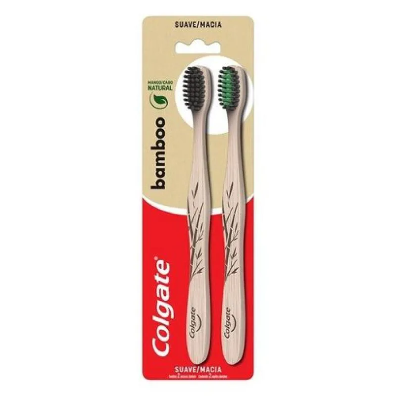 ESCOVA DENTAL COLGATE BAMBOO COM 2 UND