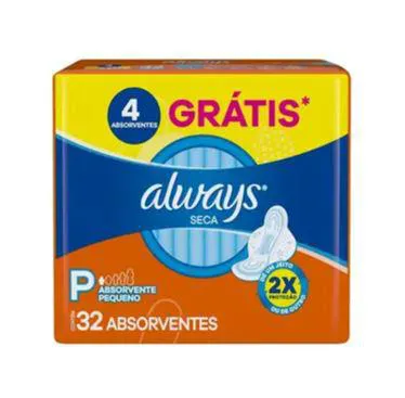 Absorvente Always Com Abas Super Proteção Seca C/ 32Un