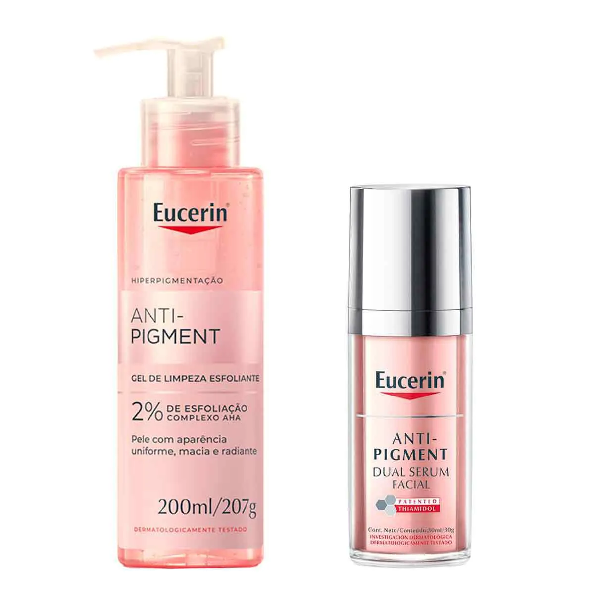 Kit Eucerin Anti-Pigment Sérum Facial Clareador Dual 30ml + Gel de Limpeza Esfoliante Facial 200ml