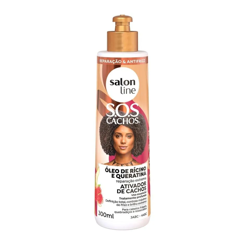 ATIVADOR SALON LINE SOS RICINO QUERATINA 300ML