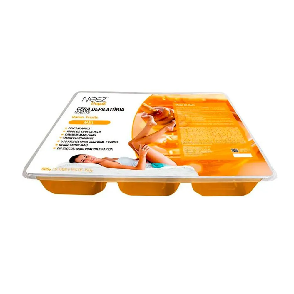 CERA DEPILATóRIA NEEZ QUENTE MEL 900G