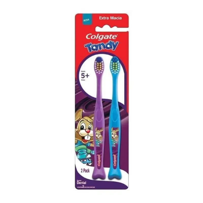 ESCOVA DE DENTES COLGATE TANDY COM 2 UNIDADES