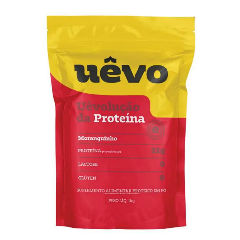 UEVOLUÇÃO DA PROTEINA - ALBUMINA UEVO 1KG MORANGO