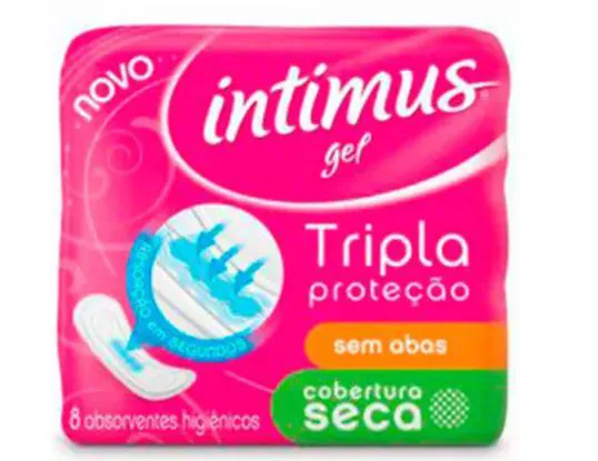 Absorvente Intimus Sem Abas Tripla Proteção Seca C/8Un