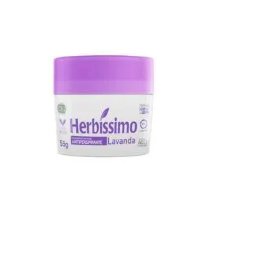 Desodorante Antitranspirante Creme Herbíssimo Lavanda 55g